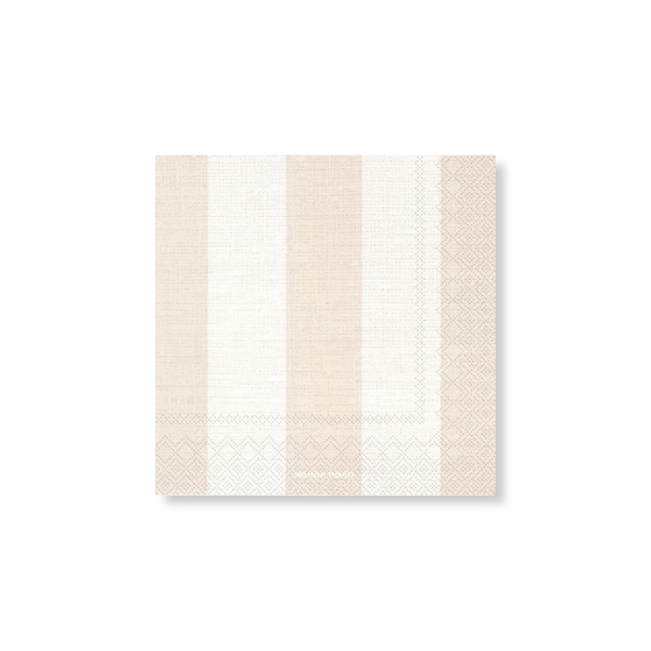 Manor Road Naturals Stripe Napkins Cocktail 20 pack