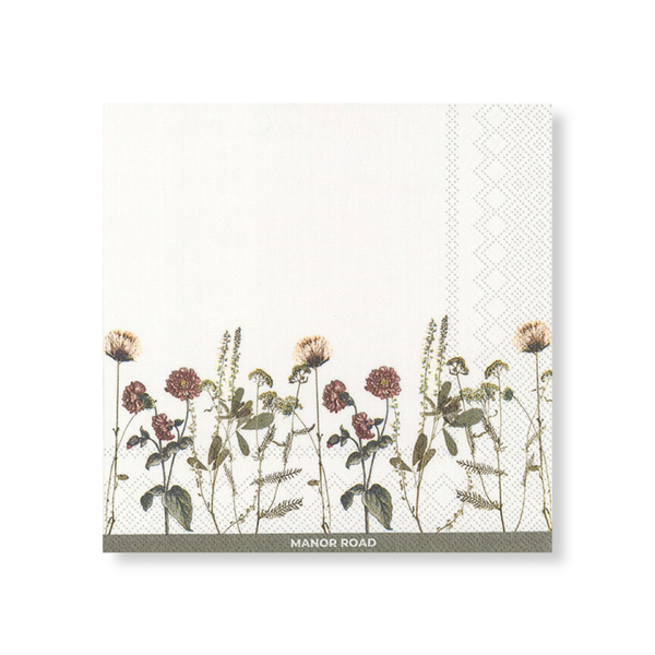 Manor Road Wildflower Napkins Luncheon 20 pack