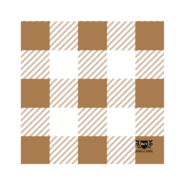 Byron & Yorke Gold Gingham Luncheon Napkin