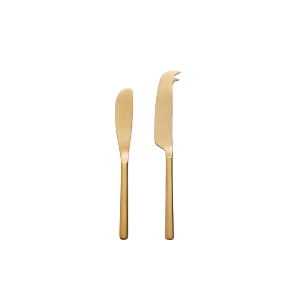 Nolan Cheese Knife Gold Set Of 2