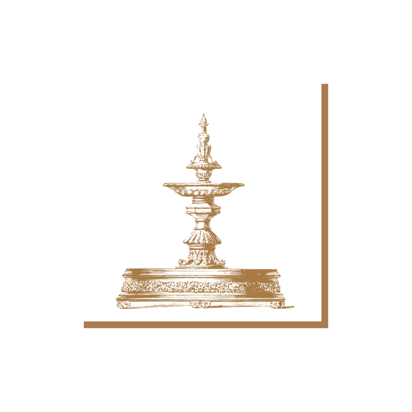 Byron & Yorke Sepia Fountain Cocktail Napkin