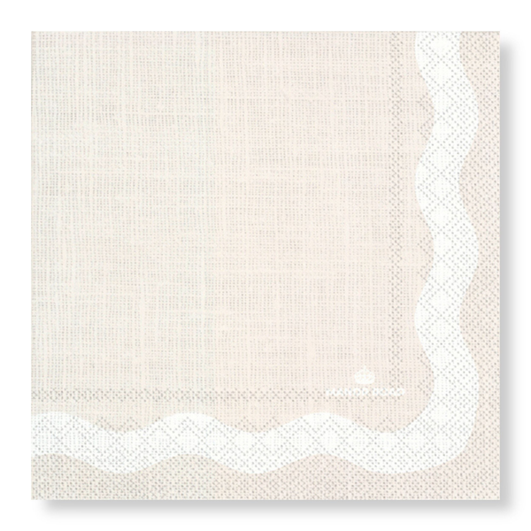 Manor Road Linen Wave Beige Napkins Dinner 20 pack
