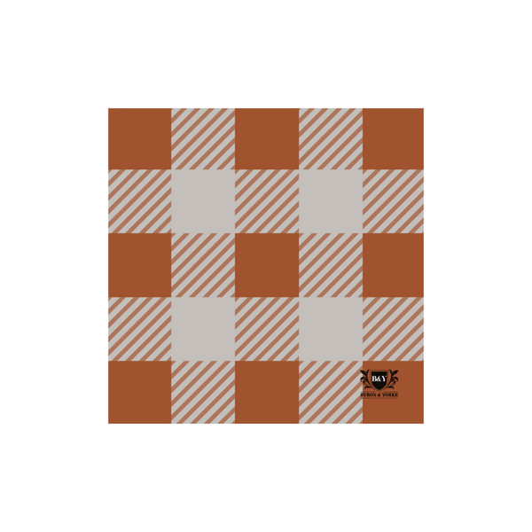 Byron & Yorke Ginger Gingham Cocktail Napkin