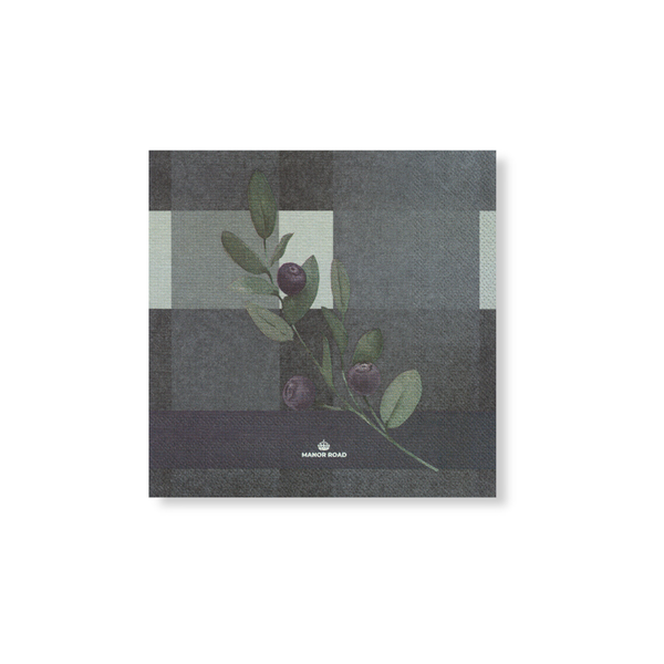 Manor Road Blueberry Burst Napkins Cocktail 20 pack