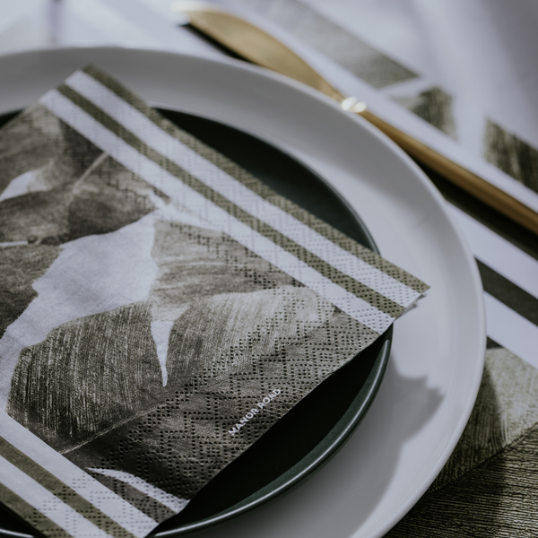 Manor Road Rustic Palm Napkins Luncheon 20 pack