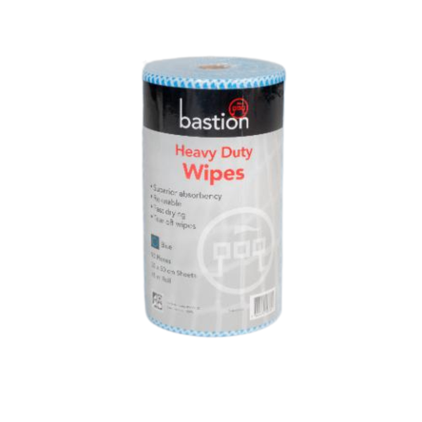 Bastion Heavy Duty Wipes Blue 30x50cm 90/roll