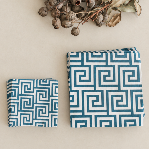 Byron & Yorke Aegean Grecian Key Dinner Napkin