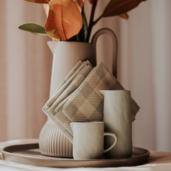 Byron & Yorke Blue Gingham Luncheon Napkin