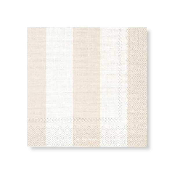 Manor Road Naturals Stripe Napkins Luncheon 20 pack