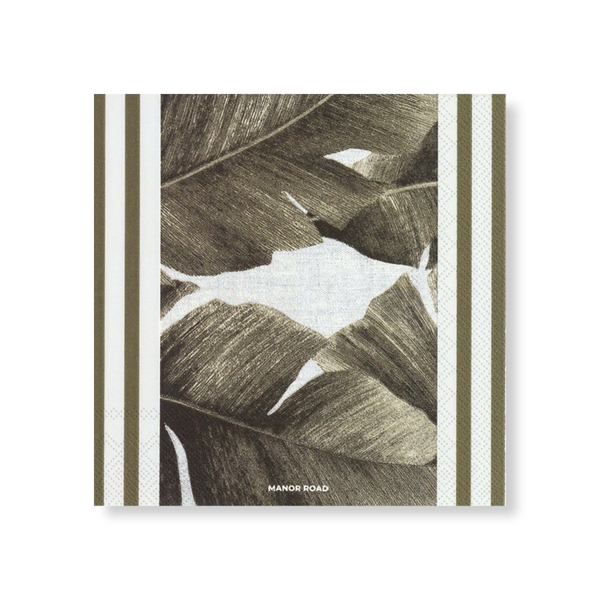 Manor Road Rustic Palm Napkins Luncheon 20 pack