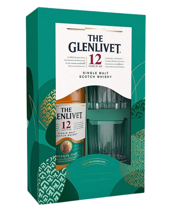 The Glenlivet 12YO 700ml Gift Pack + 2 Glasses