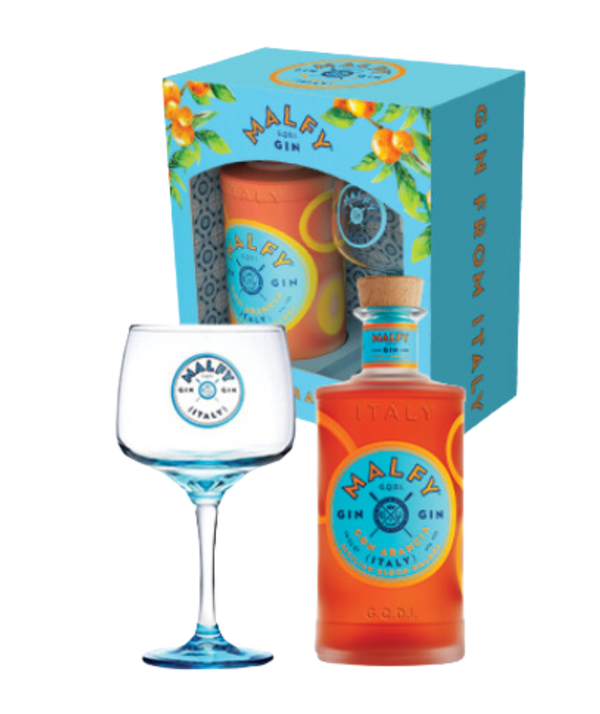 Malfy Con Arancia 700ml Gift Pack + 1 Copa Glass
