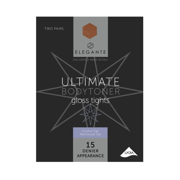 Elegante Ultimate Body Toners Control Top Tivoli Extra Large 15 Denier 2 Pack