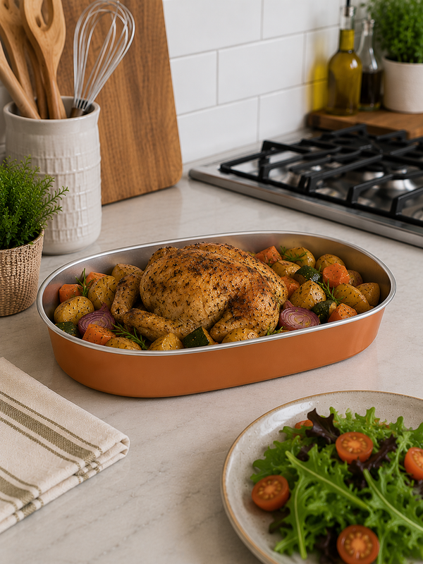 Oval Coated Aluminium Tray 1525ml