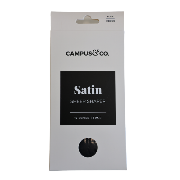 Campus&Co. Satin Sheer Shaper Black Medium