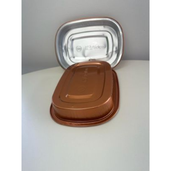 Oval Coated Aluminium Tray 850ml