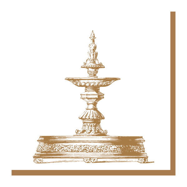Byron & Yorke Sepia Fountain Dinner Napkin