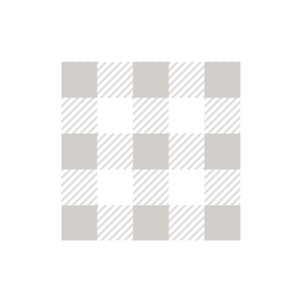 Byron & Yorke Silver Gingham Cocktail Napkin