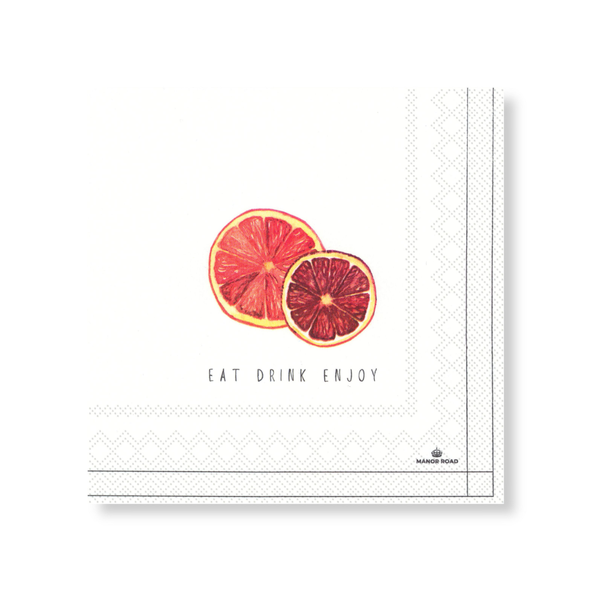 Manor Road Blood Orange Napkins Luncheon  20 pack